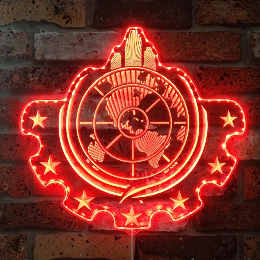 Helldivers Super Earth Dynamic Rgb Edge Lit Led Sign - Image 3