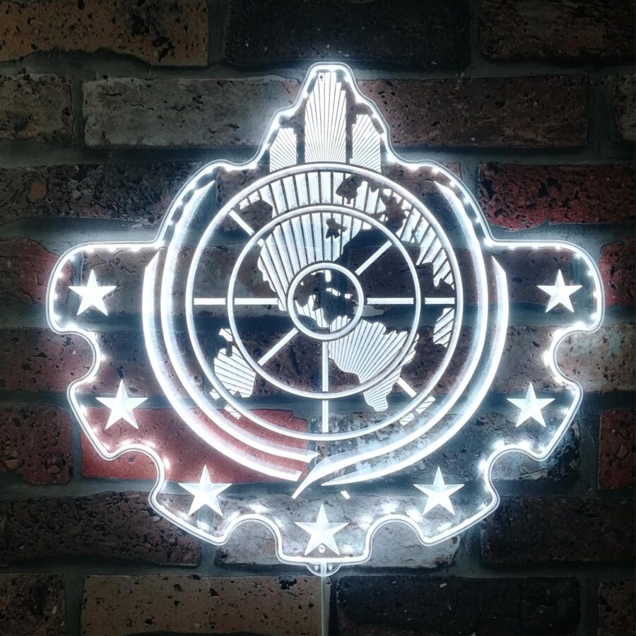 Helldivers Super Earth Dynamic Rgb Edge Lit Led Sign - Image 5