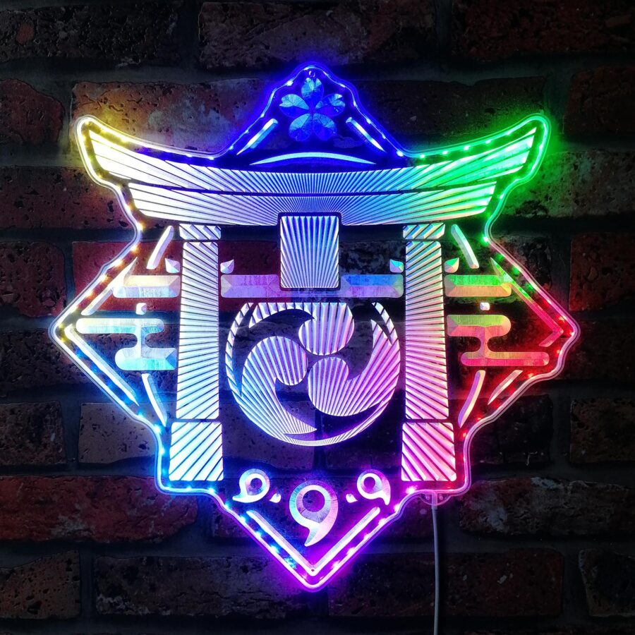 Genshin Dynamic Rgb Edge Lit Led Sign