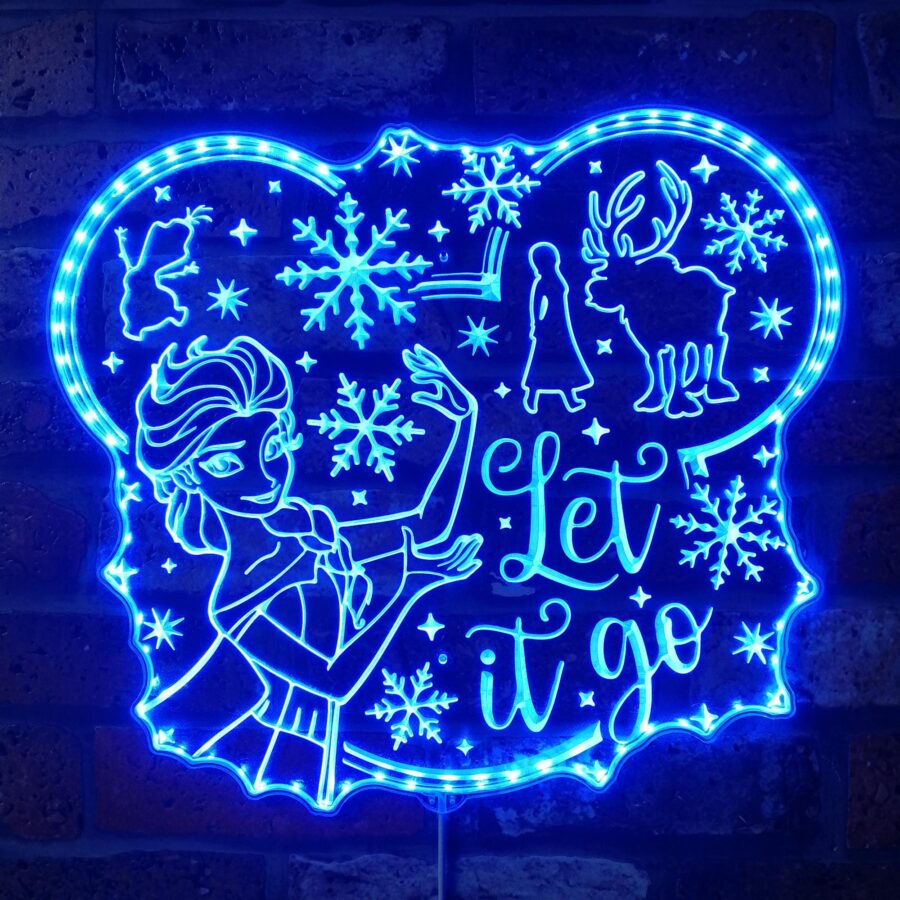 Frozen Elsa Dynamic Rgb Edge Lit Led Sign - Image 4