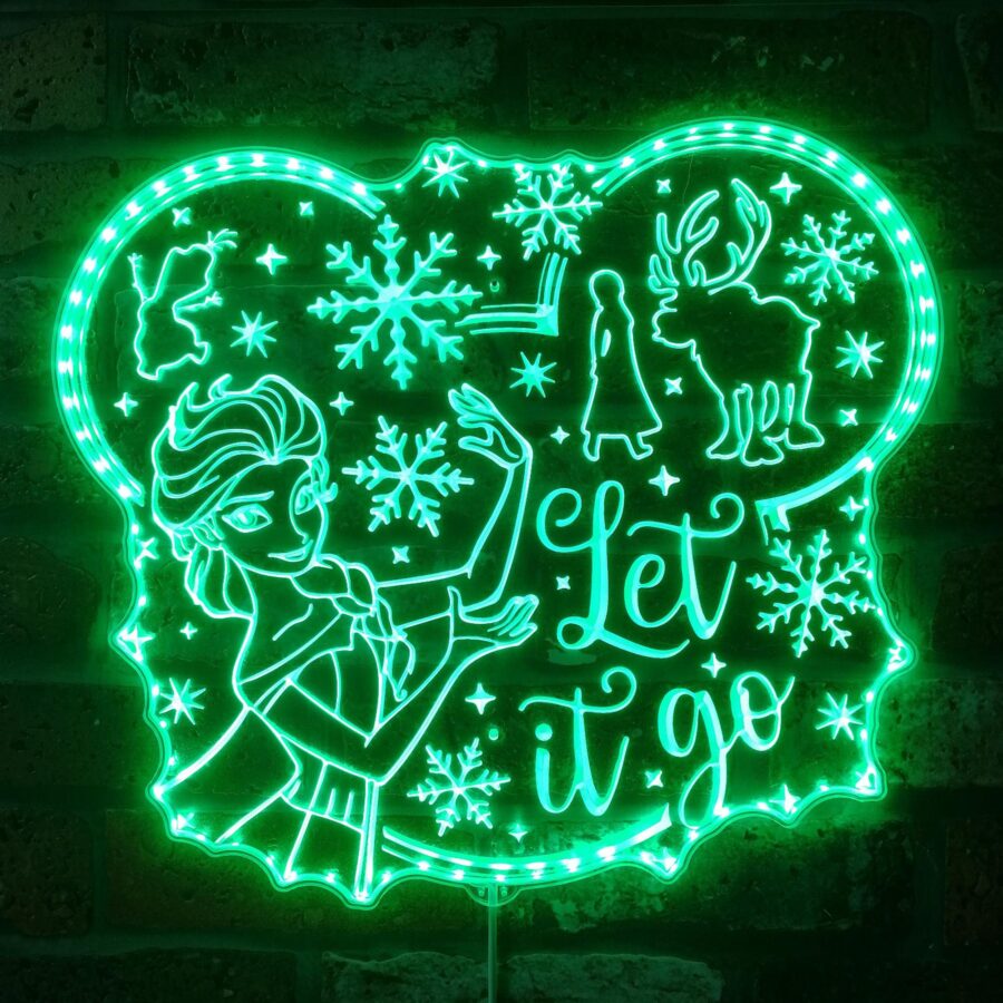 Frozen Elsa Dynamic Rgb Edge Lit Led Sign - Image 6