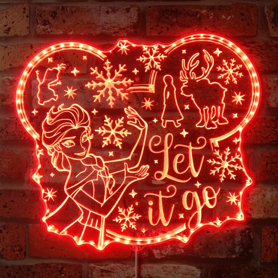 Frozen Elsa Dynamic Rgb Edge Lit Led Sign - Image 3