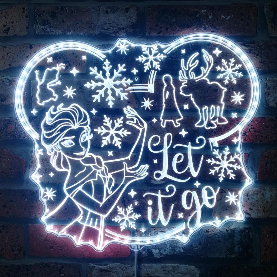 Frozen Elsa Dynamic Rgb Edge Lit Led Sign - Image 5