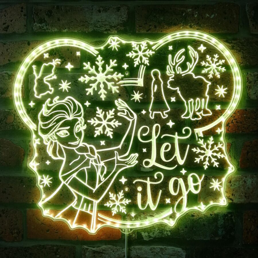 Frozen Elsa Dynamic Rgb Edge Lit Led Sign - Image 7