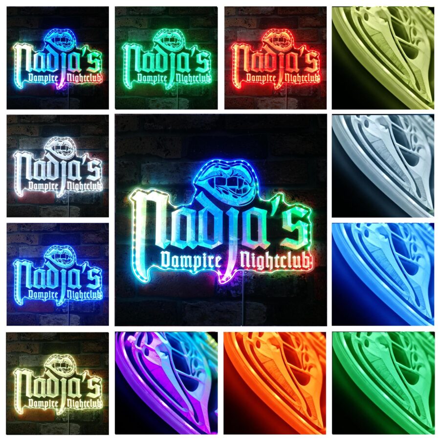 Nadjas Vampire Nightclub Dynamic Rgb Edge Lit Led Sign - Image 3