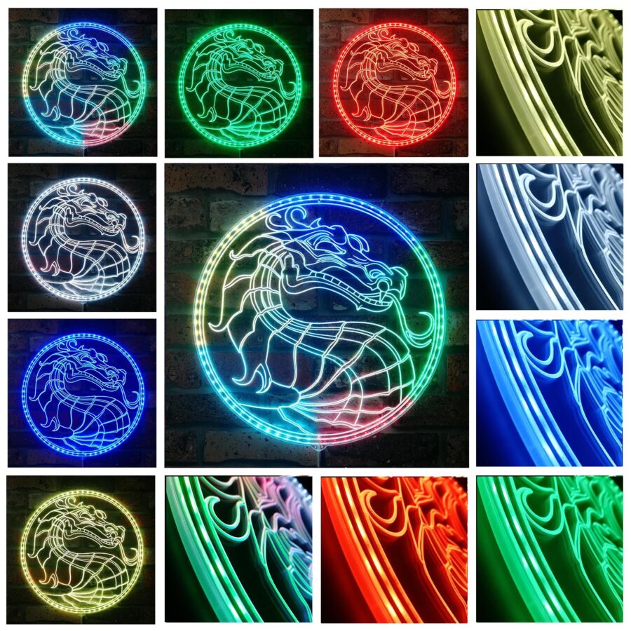 Mortal Kombat Dynamic Rgb Edge Lit Led Sign - Image 3