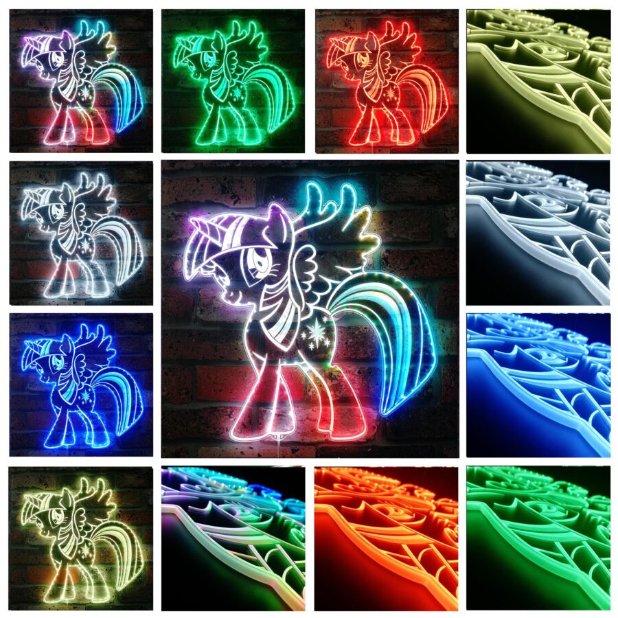 My Little Pony Dynamic Rgb Edge Lit Neon Led Sign - Image 2