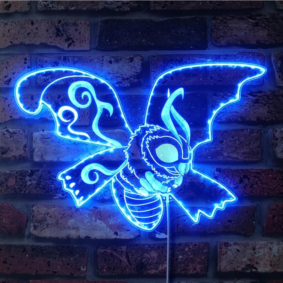 Mothra Godzilla Dynamic Rgb Edge Lit Led Sign - Image 4
