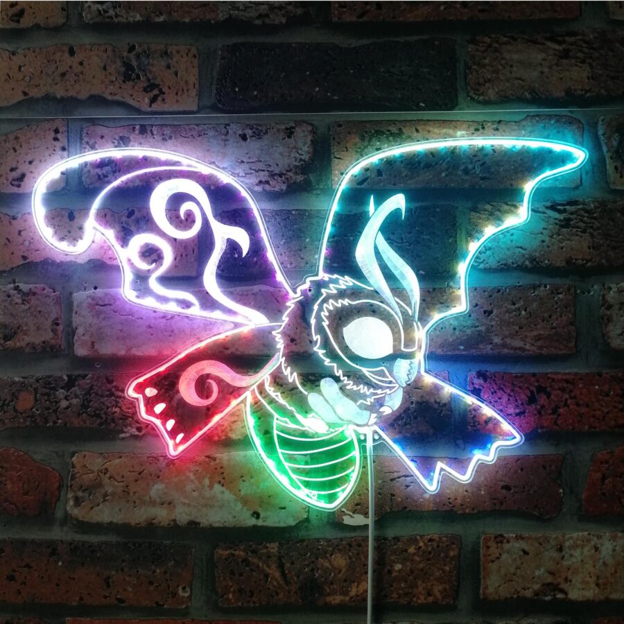Mothra Godzilla Dynamic Rgb Edge Lit Led Sign