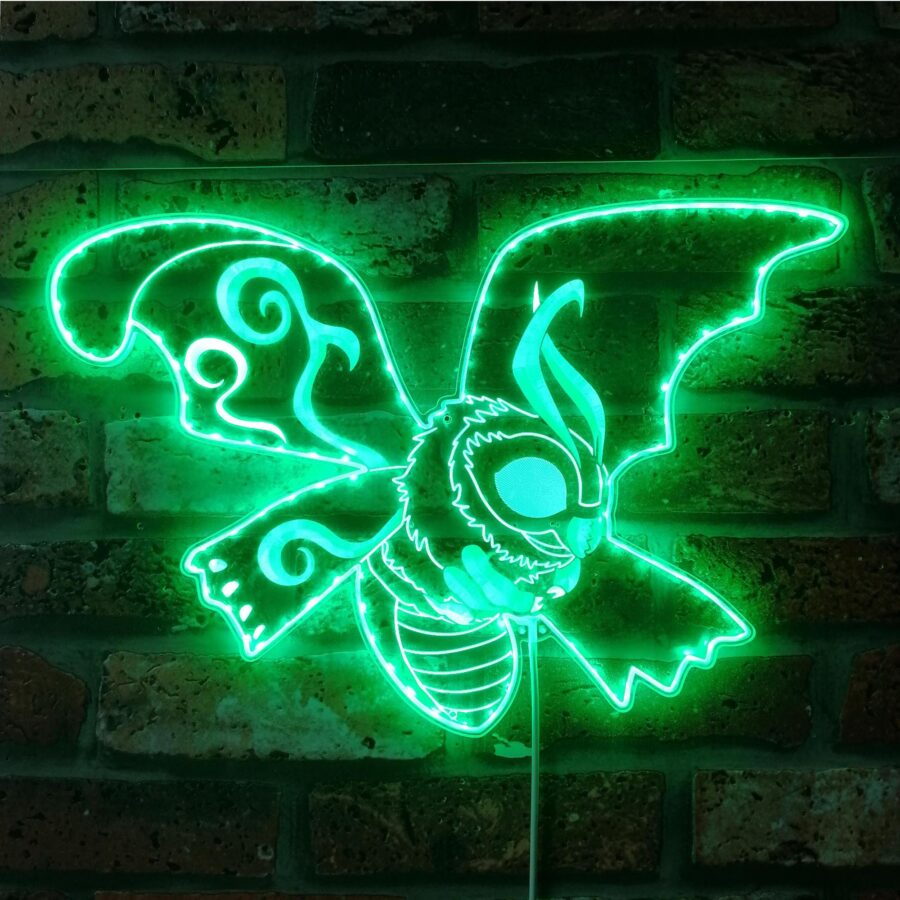 Mothra Godzilla Dynamic Rgb Edge Lit Led Sign - Image 6