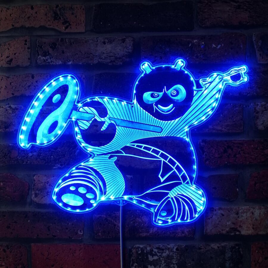 Panda Kongfu Dynamic Rgb Edge Lit Led Sign - Image 4