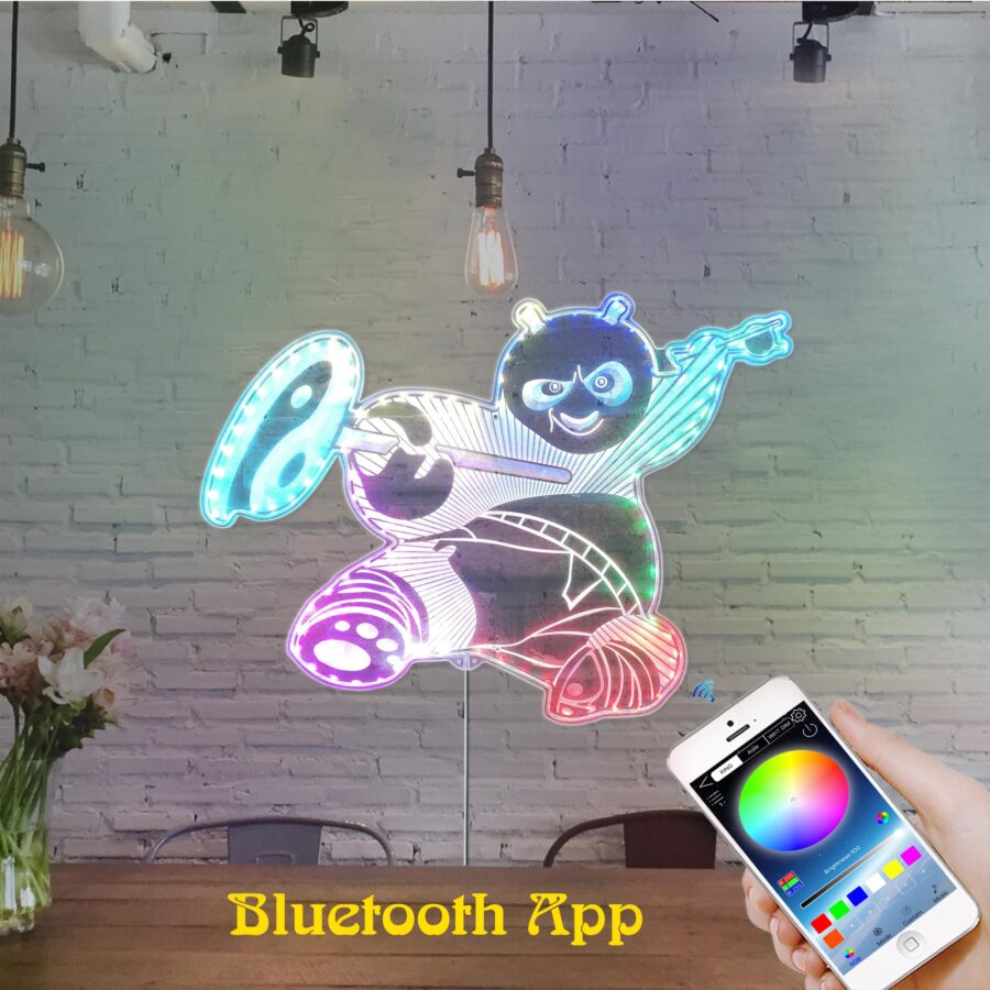 Panda Kongfu Dynamic Rgb Edge Lit Led Sign - Image 7
