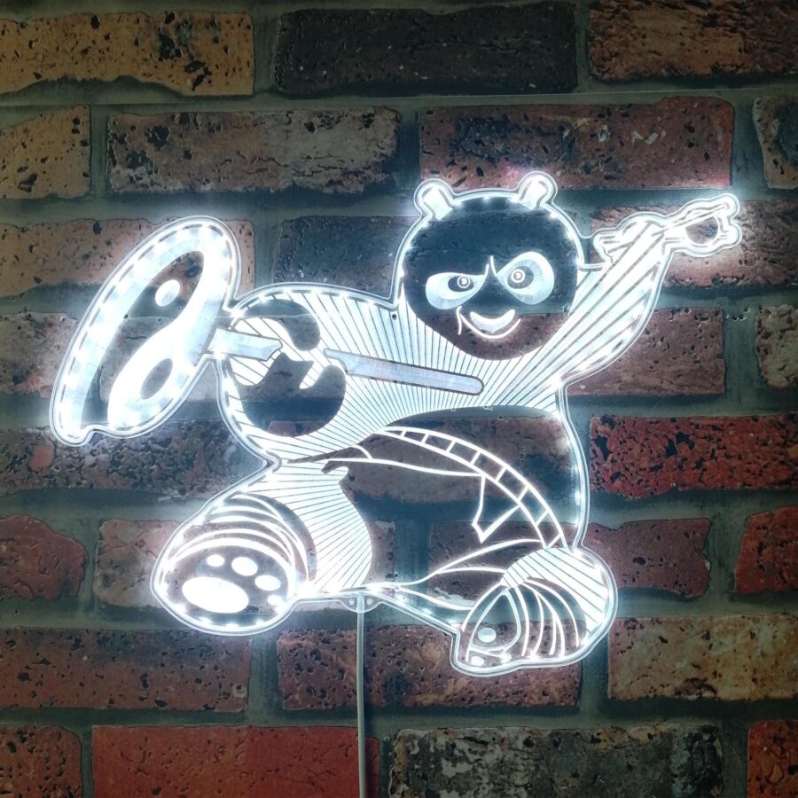 Panda Kongfu Dynamic Rgb Edge Lit Led Sign - Image 5