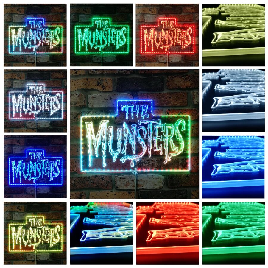 The Munsters Dynamic Rgb Edge Lit Led Sign - Image 2