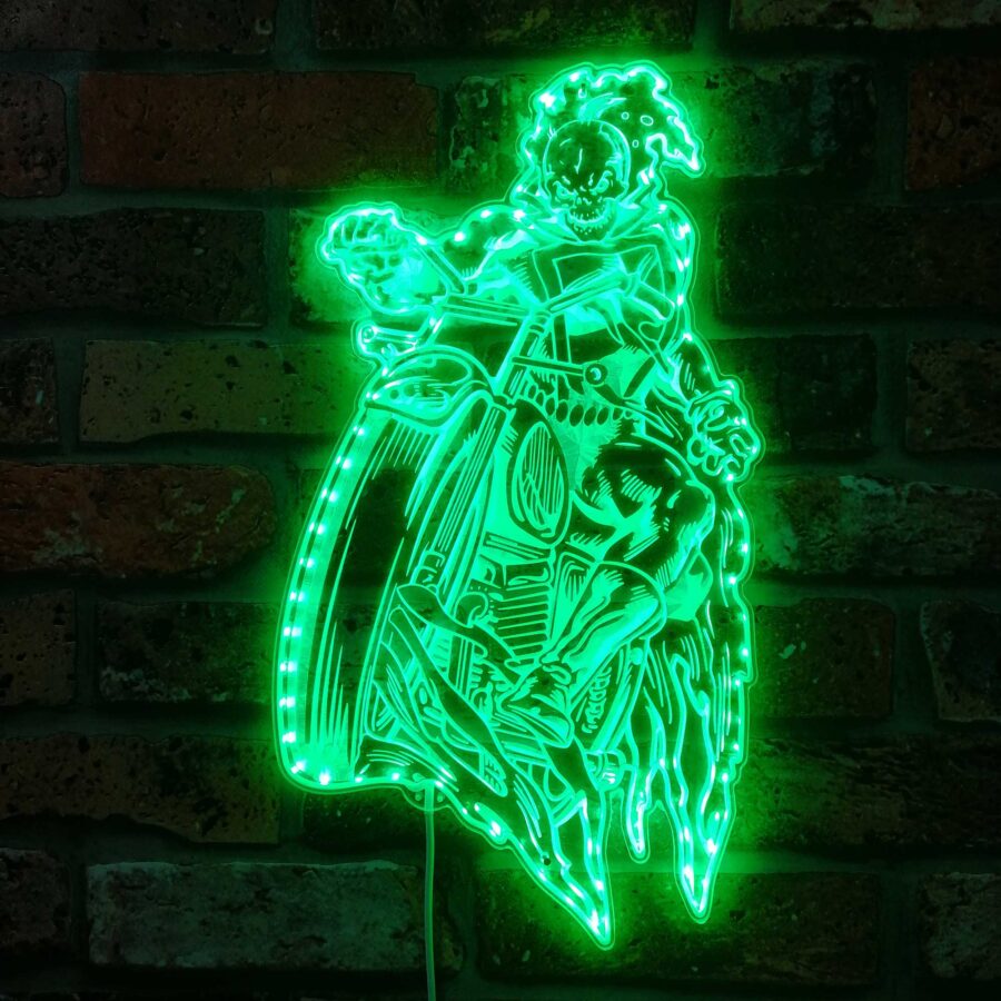 Ghost Rider Marvels Dynamic Rgb Edge Lit Led Sign - Image 6