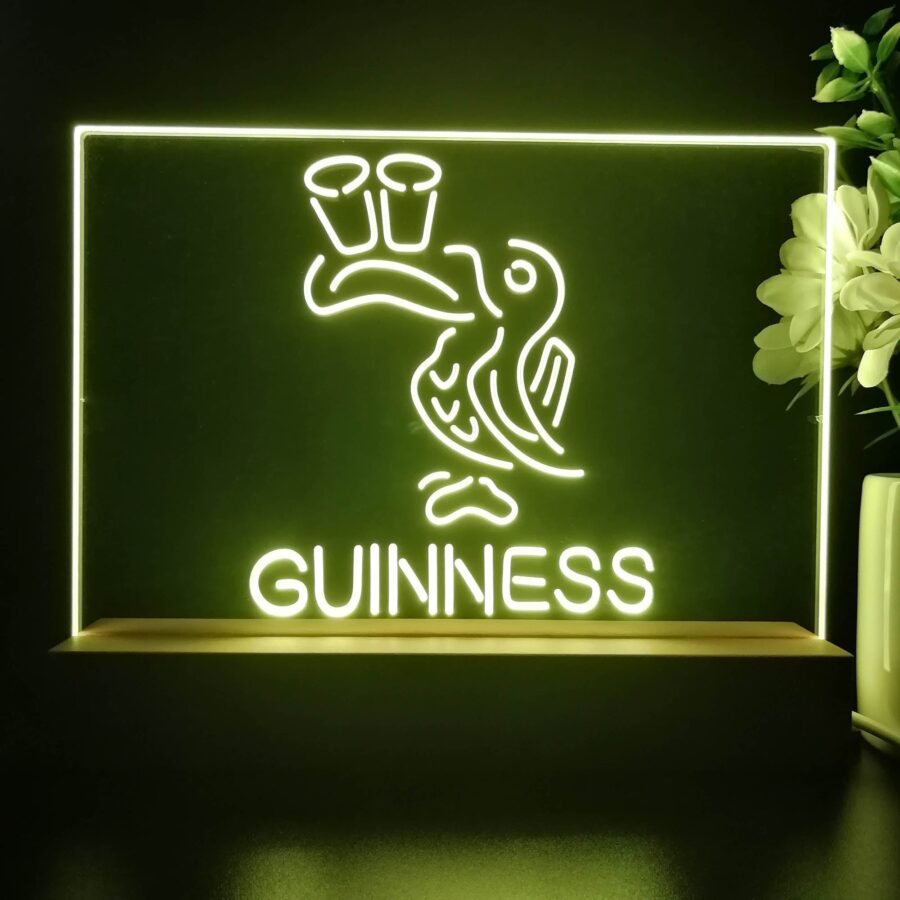 Lovely Day Guinness Beer Toucan Neon Sign Pub Bar Lamp