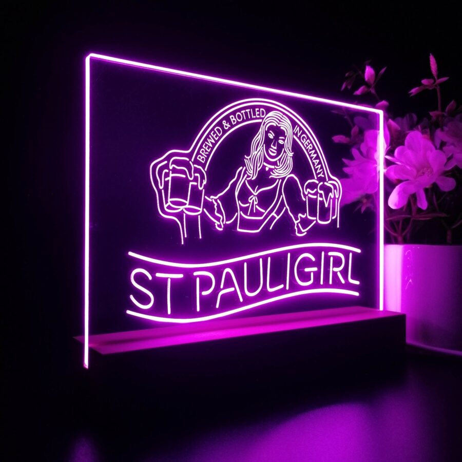 St. Paul Girl Man Cave Neon Sign Pub Bar Lamp - Image 5