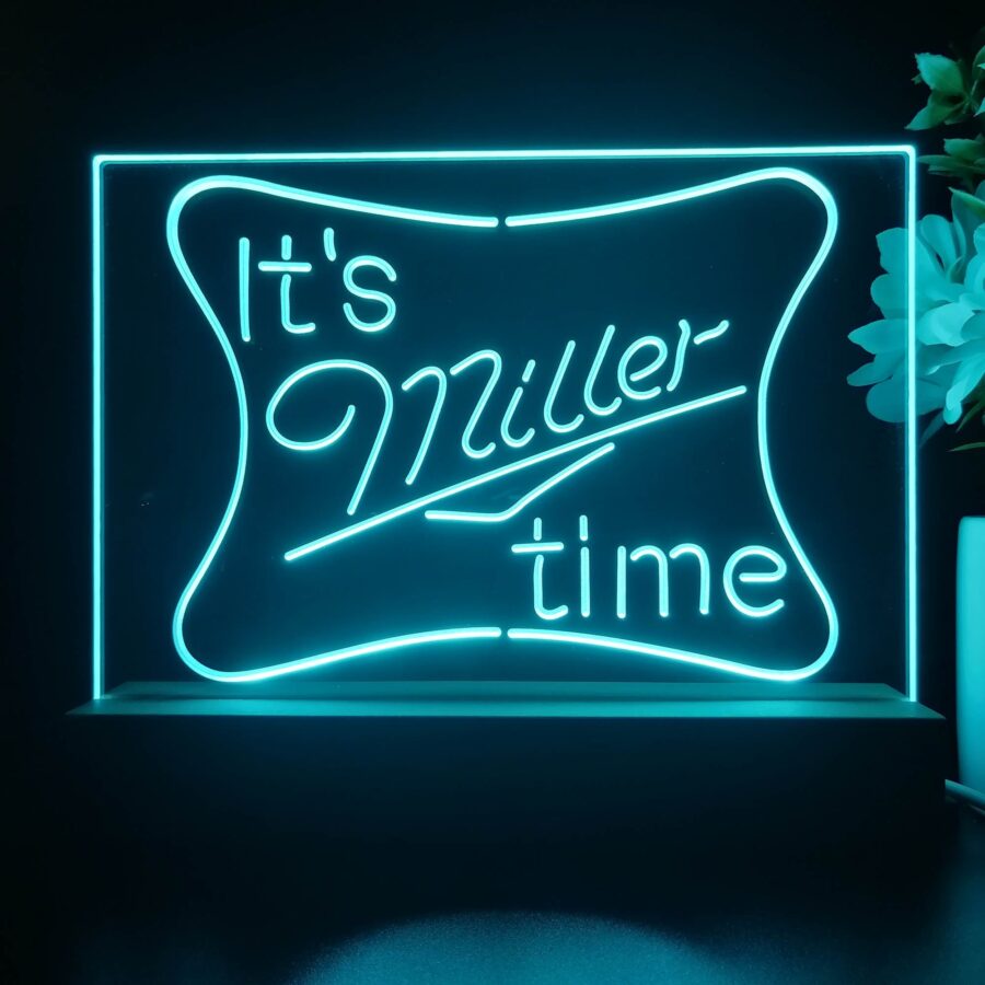 Its Miller Time Beer Bar Neon Sign Pub Bar Lamp