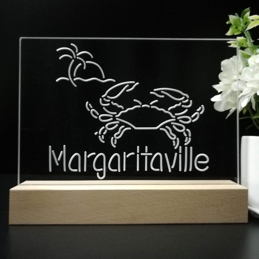 Margaritaville Caribbean Crab Seafood Neon Sign Pub Bar Lamp - Image 8