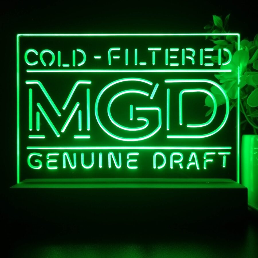 Miller Mgd Genuine Draft Neon Sign Pub Bar Lamp
