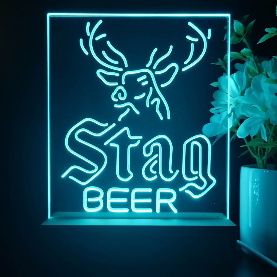 Stag Deer Head Beer Night Light Neon Pub Bar Lamp - Image 4
