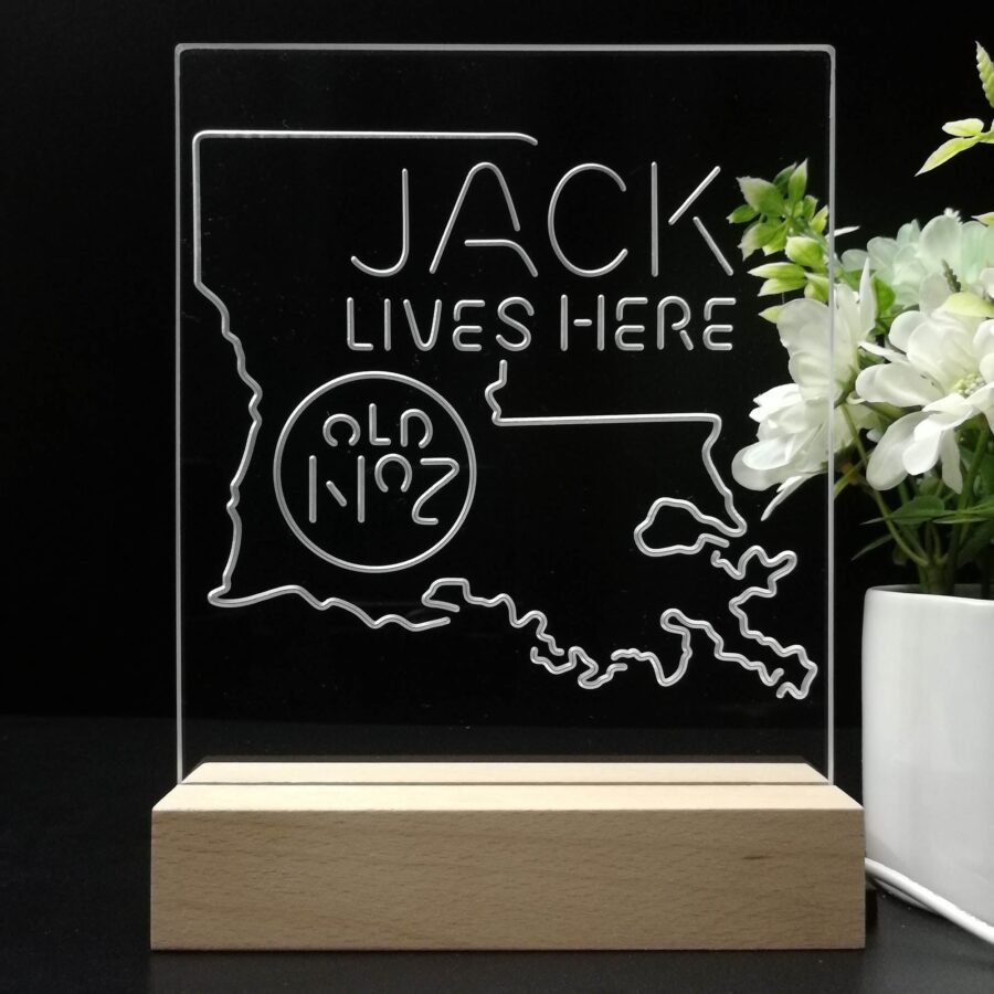 Louisiana Jack Lives Here 3D Illusion Night Light Desk Lamp - Image 8