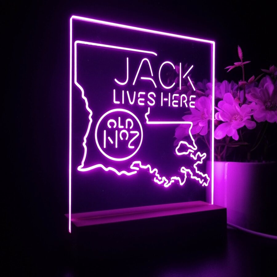 Louisiana Jack Lives Here 3D Illusion Night Light Desk Lamp - Image 5