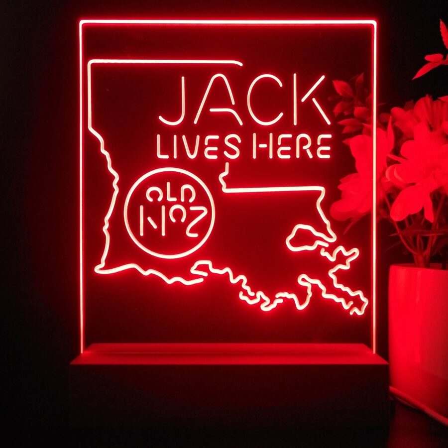 Louisiana Jack Lives Here 3D Illusion Night Light Desk Lamp - Image 4
