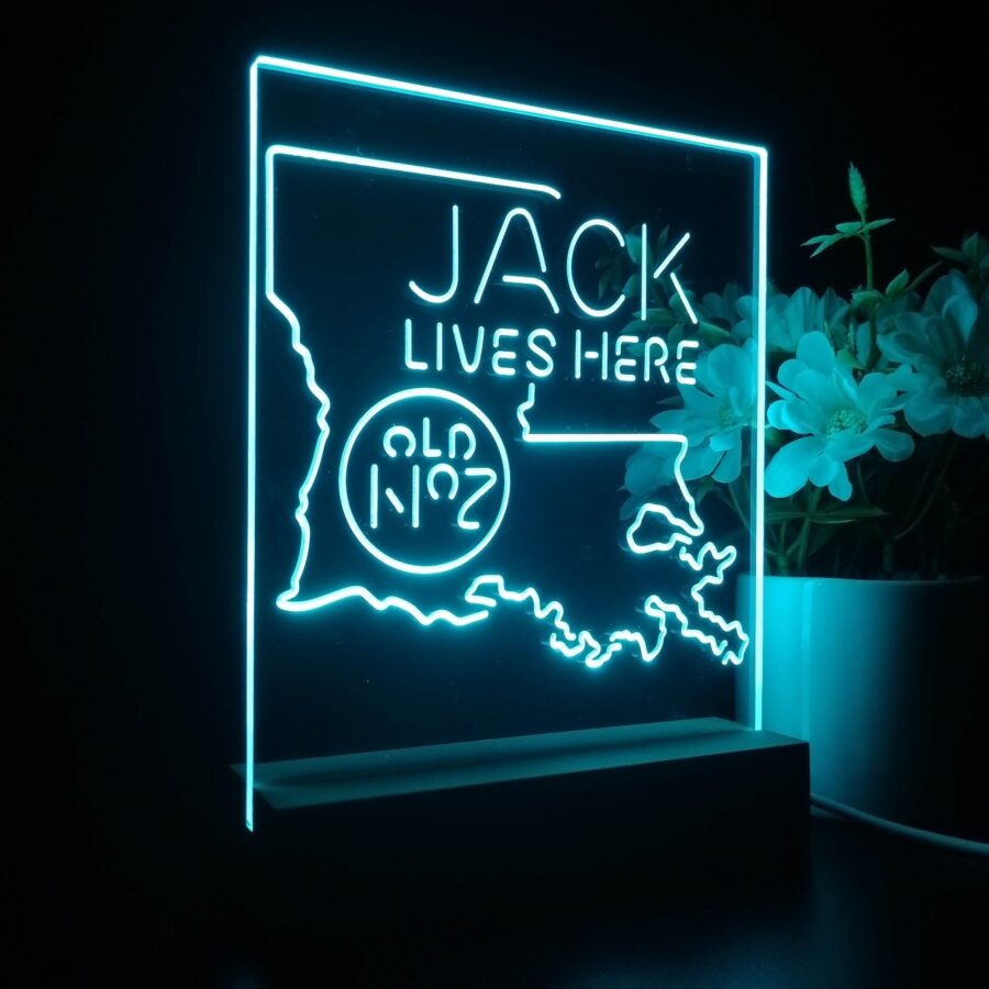 Louisiana Jack Lives Here 3D Illusion Night Light Desk Lamp - Image 6