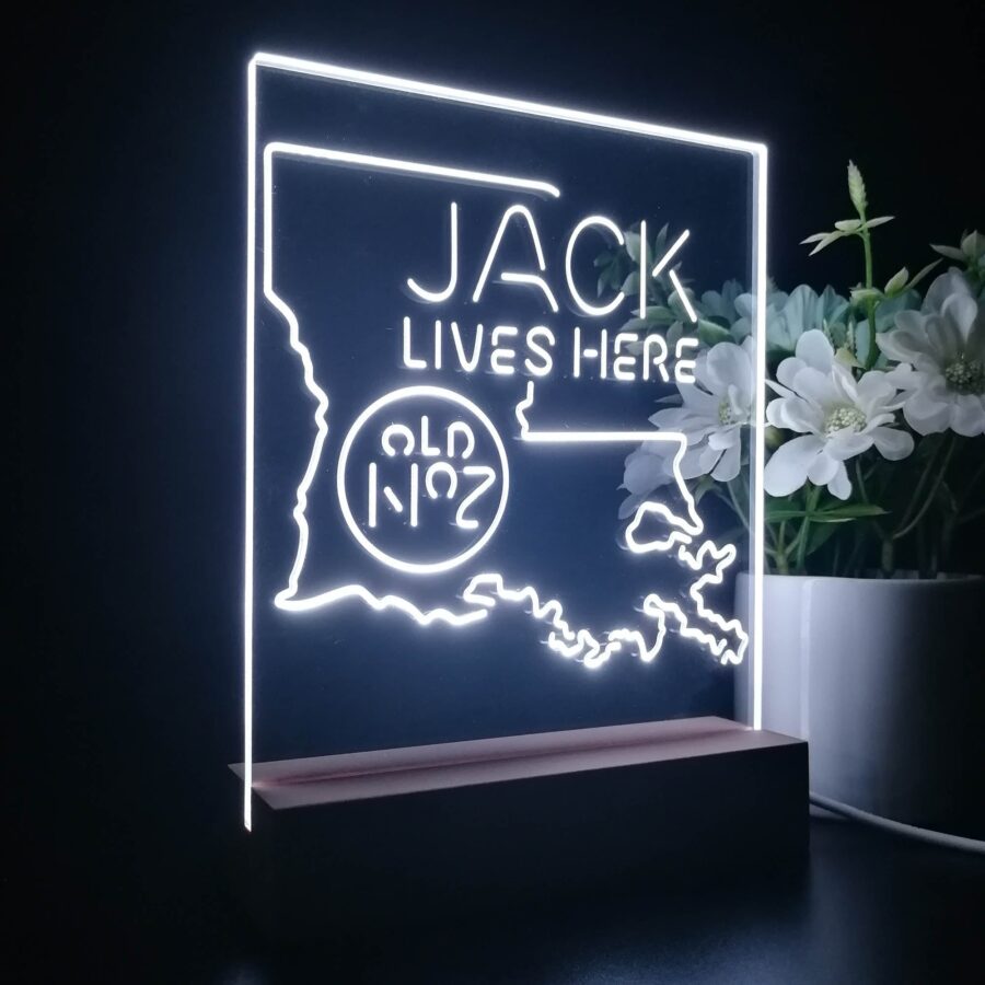 Louisiana Jack Lives Here 3D Illusion Night Light Desk Lamp - Image 7