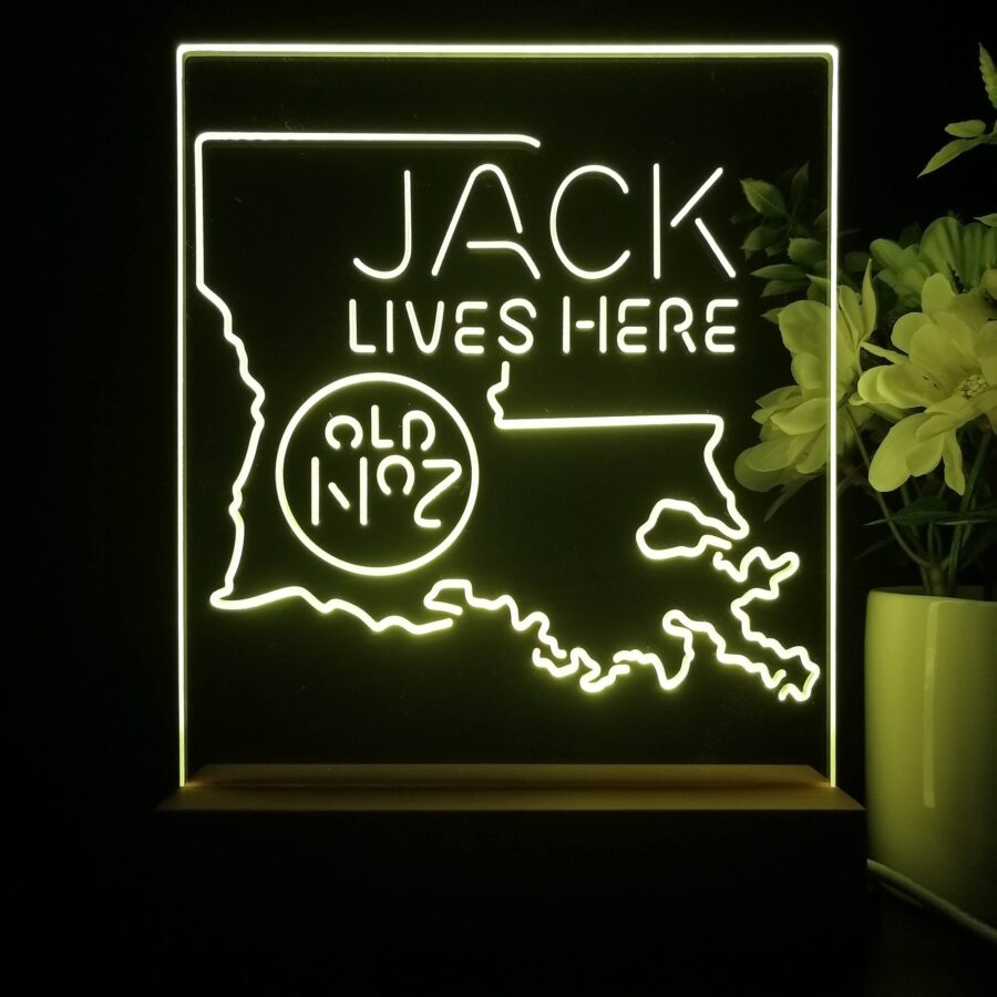 Louisiana Jack Lives Here 3D Illusion Night Light Desk Lamp - Image 2