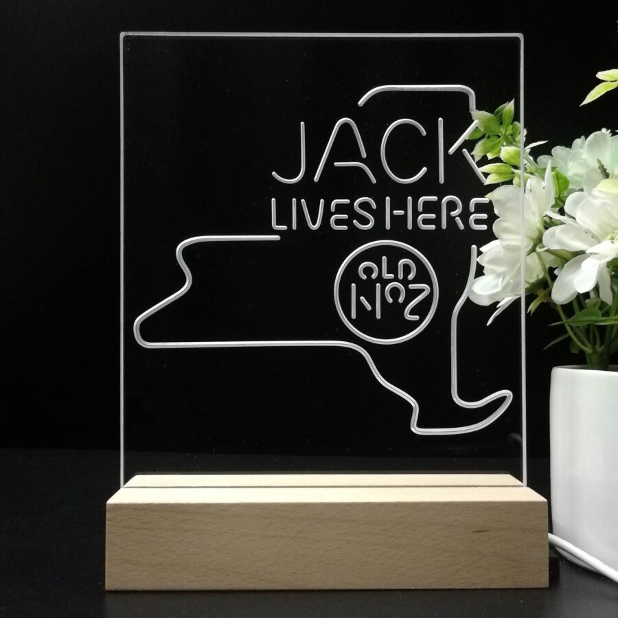 New York Jack Lives Here 3D Illusion Night Light Desk Lamp - Image 8
