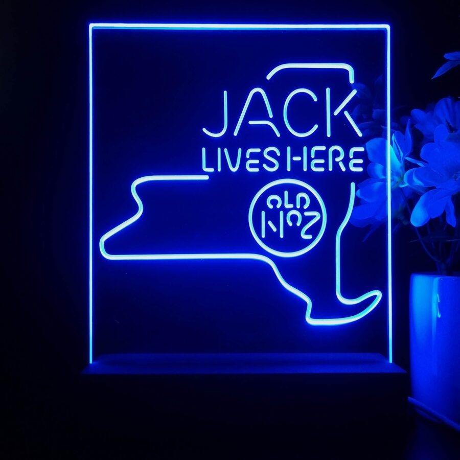 New York Jack Lives Here 3D Illusion Night Light Desk Lamp - Image 4