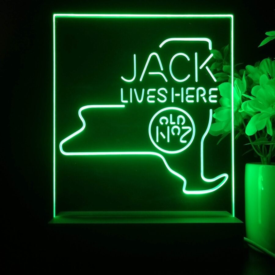 New York Jack Lives Here 3D Illusion Night Light Desk Lamp