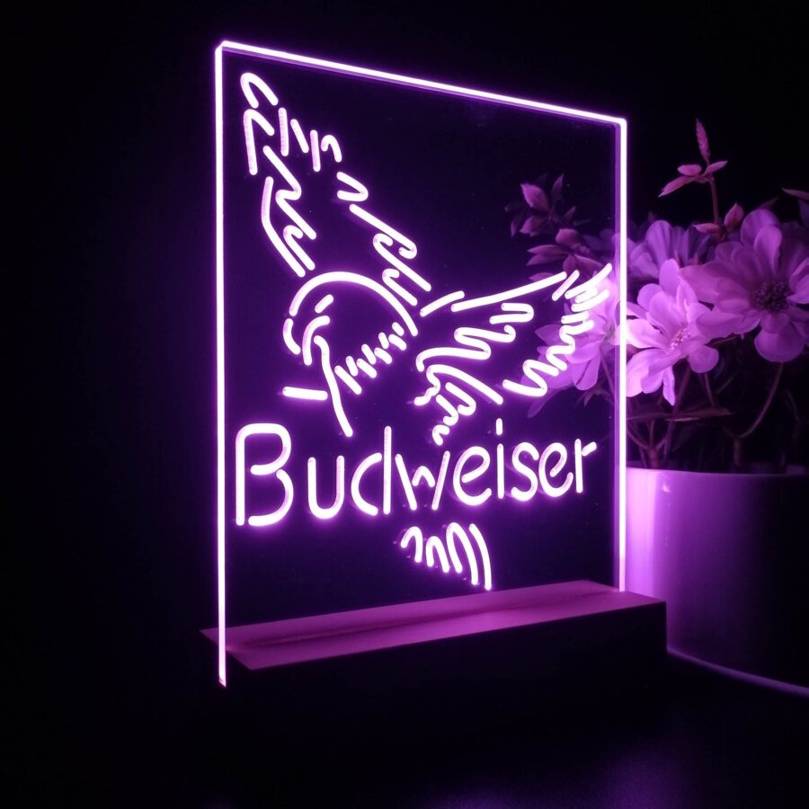Budweiser Eagle 3D Illusion Night Light Desk Lamp - Image 5