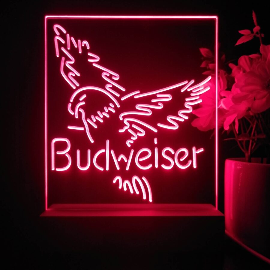 Budweiser Eagle 3D Illusion Night Light Desk Lamp - Image 2