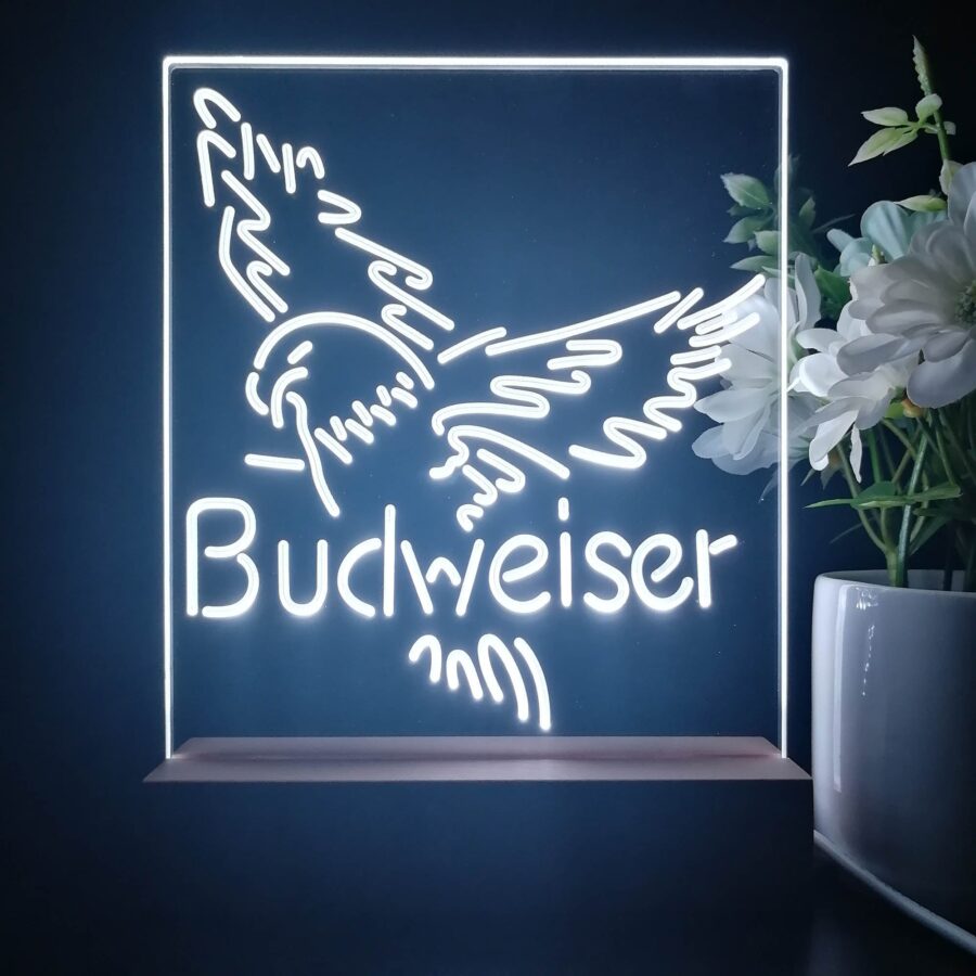 Budweiser Eagle 3D Illusion Night Light Desk Lamp - Image 4
