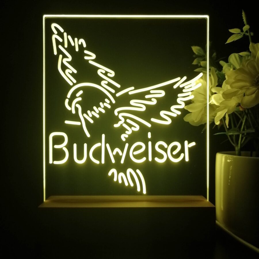 Budweiser Eagle 3D Illusion Night Light Desk Lamp - Image 3