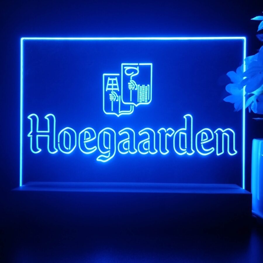 Hoegaarden Wheat Beer Neon Sign Pub Bar Lamp - Image 3