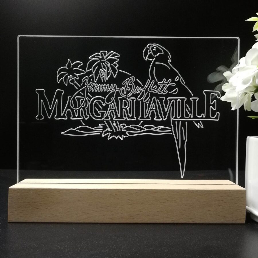 Margaritaville Jimmy Buffett Parrot Neon Sign Pub Bar Lamp - Image 8