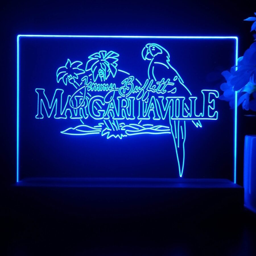 Margaritaville Jimmy Buffett Parrot Neon Sign Pub Bar Lamp