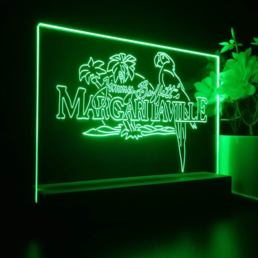 Margaritaville Jimmy Buffett Parrot Neon Sign Pub Bar Lamp - Image 7