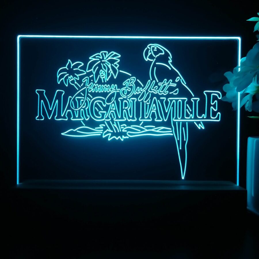 Margaritaville Jimmy Buffett Parrot Neon Sign Pub Bar Lamp - Image 4
