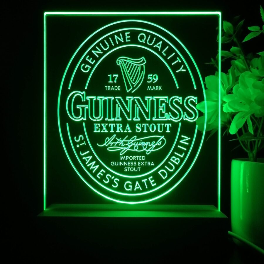 Guinness Stout Extra 1759 Night Light Neon Pub Bar Lamp - Image 4