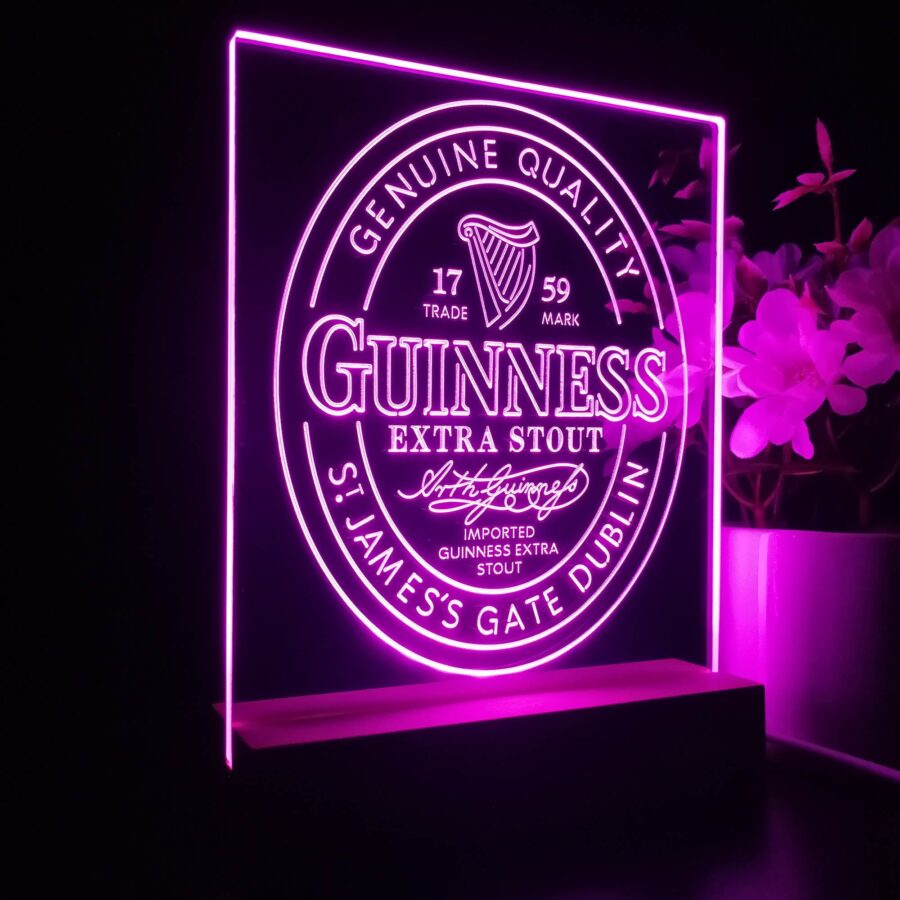 Guinness Stout Extra 1759 Night Light Neon Pub Bar Lamp - Image 7