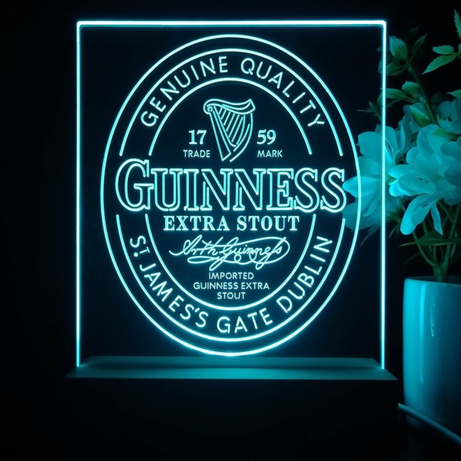 Guinness Stout Extra 1759 Night Light Neon Pub Bar Lamp