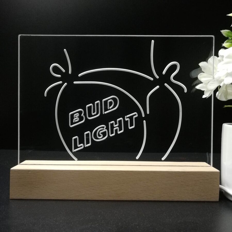 Bikini Lady Bud Light Beer Neon Sign Pub Bar Lamp - Image 8