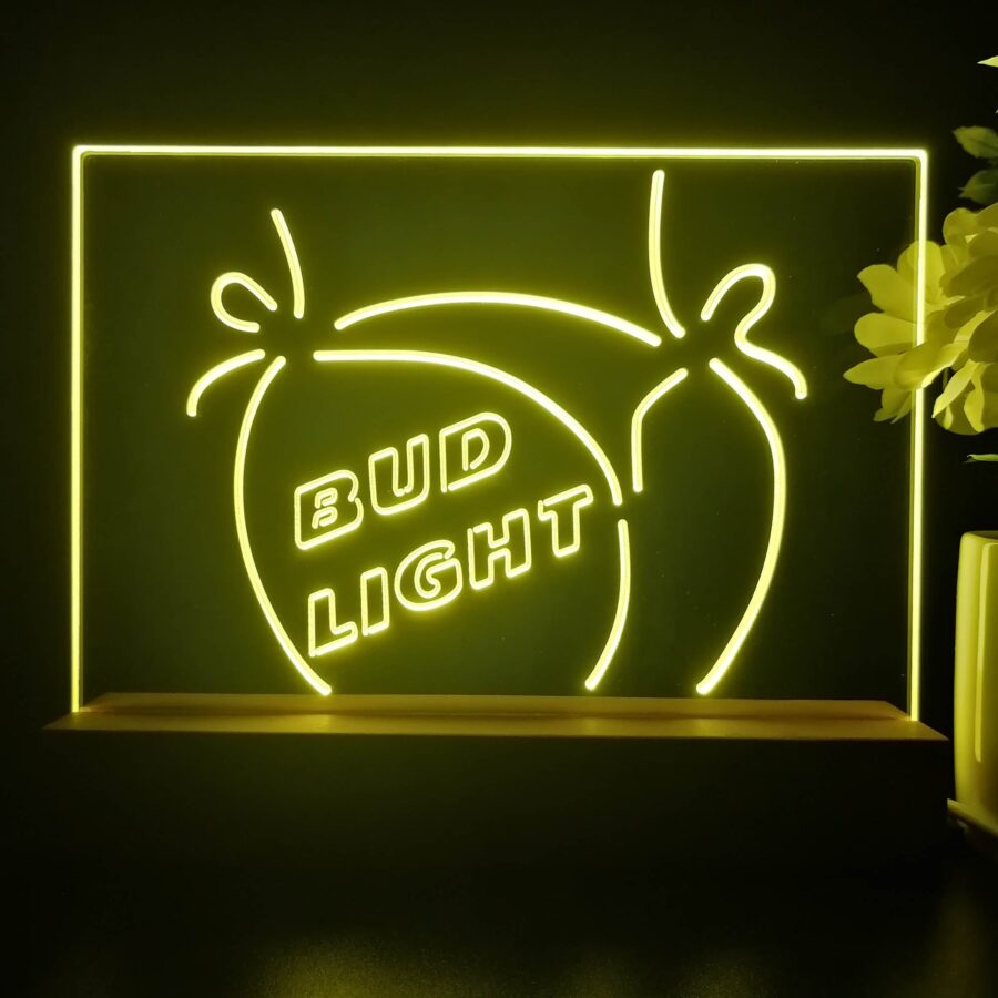 Bikini Lady Bud Light Beer Neon Sign Pub Bar Lamp