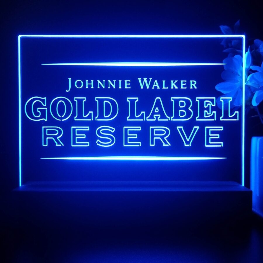 Johnnie Walker Gold Label Reserve Neon Sign Pub Bar Decor Lamp - Image 2