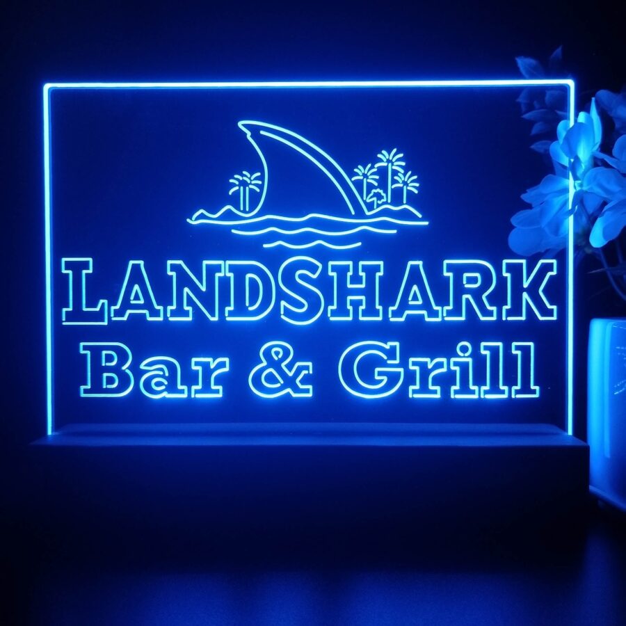 Landshark Bar &Amp; Grill Beer Neon Sign Pub Bar Decor Lamp - Image 2